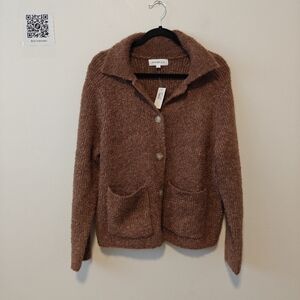 Addition Elle Brown Knit Cardigan